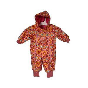Hanna Andersson Snow Suit Bunting Pink Floral Baby Girl 70 cm/6-12 Months